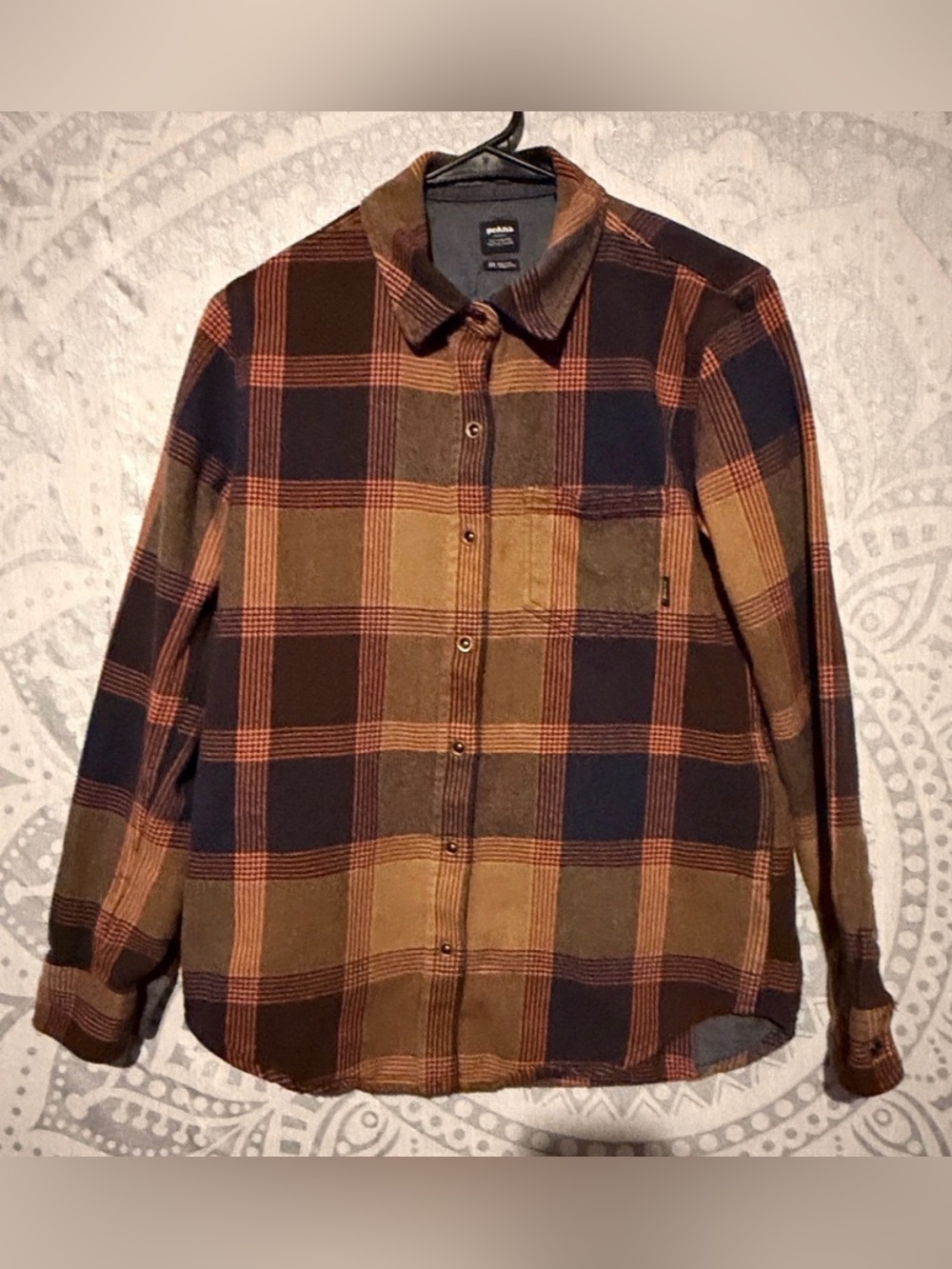 prAna 100% Organic Cotton Plaid Snap-Front Flannel Shirt | XS 🍂✨